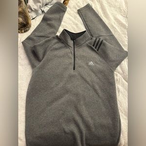 Men’s Grey Adidas golf quarter zip